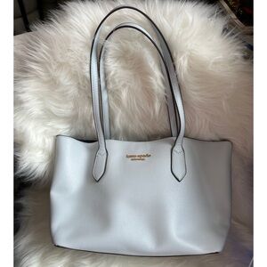 Kate Spade Blue Blush Tote Bag Inner bag gone - coated canvas Snap Close Unused